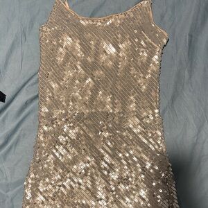 Forever 21 Glittering Silver Mini Dress